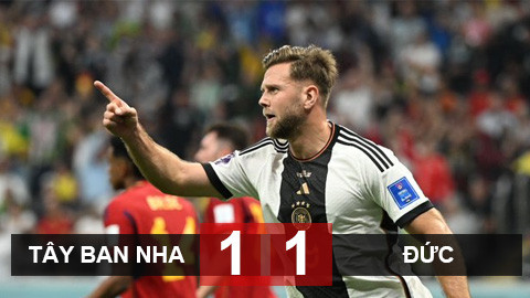 Tây Ban Nha 1-1 Đức: Fullkrug hóa người hùng giật về 1 điểm cho Đức